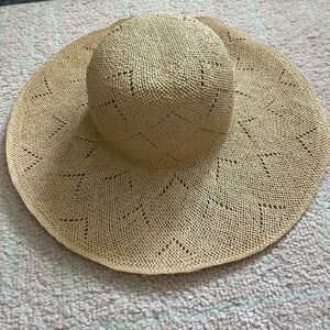 Vintage Laura Ashley Paper Sun Hat Cottage Core Prairie Made in Italy